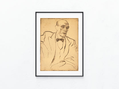 Arnold Schönberg Porträt 1920 Original Radierung | Expressionismus Musiker & Komponist Darstellung Wiener Moderne