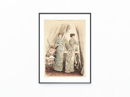Original Gründerzeit Modeblatt Modegrafik 1880