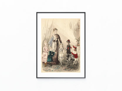 1877 Original Kinder & Damen Mode Druck | Modeblatt Gründerzeit