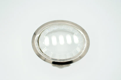 Glasschatulle mit Metallbeschlägen 1960er