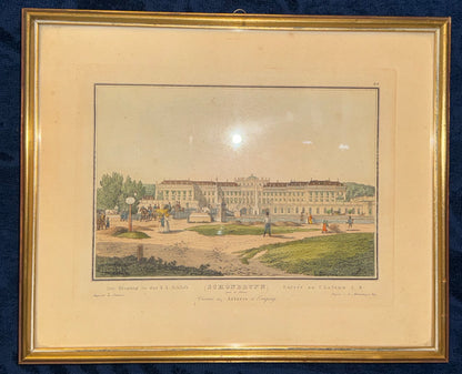 1840 Original Ansicht Schönbrunn Eingang in das k.k. Schloss