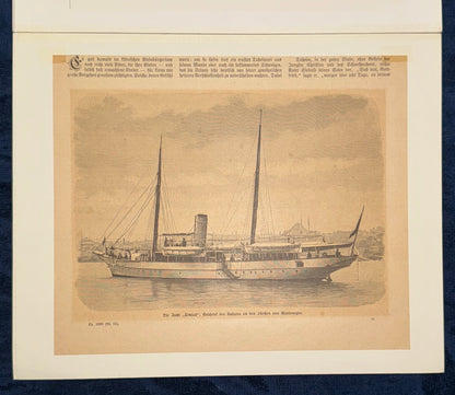 Dampfyacht Timsah des Sultans 1879 | Osmanen Türkei Montenegro