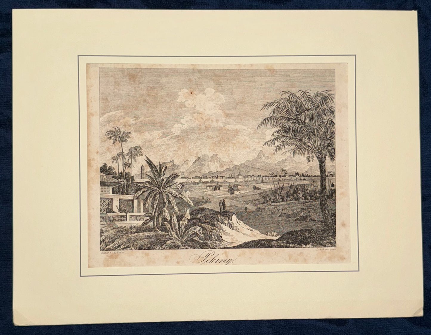 1840 Ansicht von Peking China Asien Beijing | Original Kupferstich