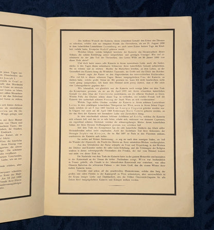 1898 Original Kaiserin Elisabeth Gedenkheft zum Tod Andenken | seltenes Sisi Dokument