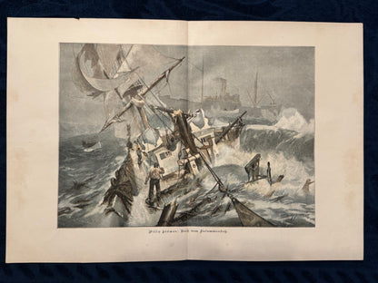 Historische Seeschlacht 1900 | Stower Vintage Schiffsunglück Kriegsschiff Marine