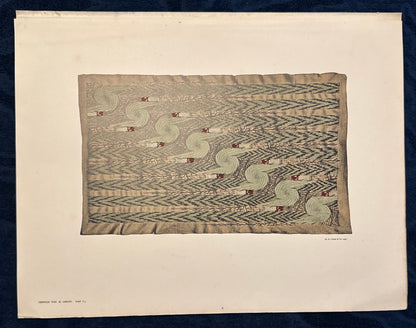 Original Jugendstil-Stoffmuster 1900 | Farbdruck
