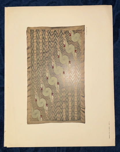 Original Jugendstil-Stoffmuster 1900 | Farbdruck