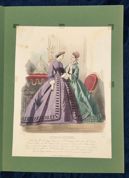 Original Modekupfer Les Modes Parisiennes 1860