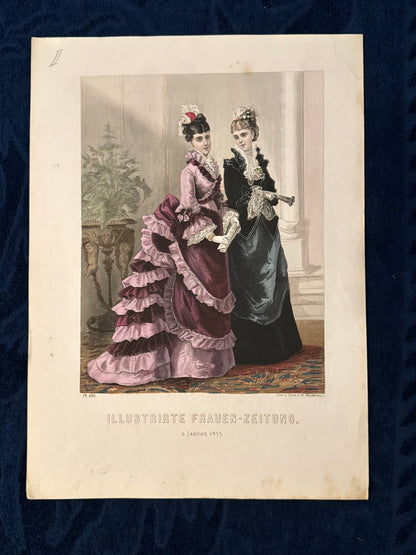 1875 Original Historische Damenmode mit Turnüren & Rüschen