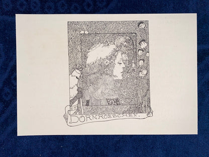 Jugendstildruck Dornröschen 1900 | Original Märchen Illustration | Vintage Art