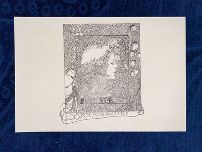 Jugendstildruck Dornröschen 1900 | Original Märchen Illustration | Vintage Art