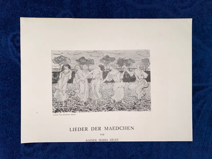 Art Nouveau Ludwig von Hofmann Reigen 1900 | Rainer Maria Rilke Lieder der Mädchen