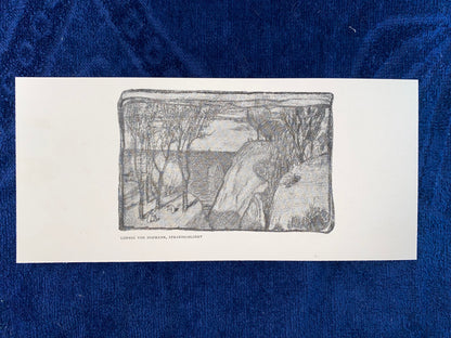 Ludwig von Hofmann Strandschlucht um 1900 | Original Grafik Jugendstil Landschaft am Meer