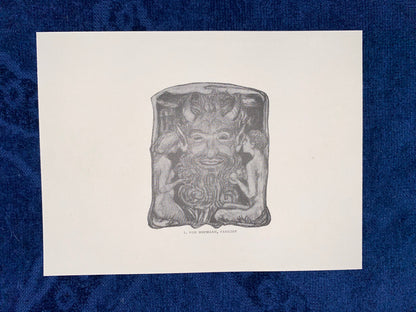 Jugendstildruck Ludwig von Hofmann Pankopf 1900 | Mythologie Pan Vintage Art