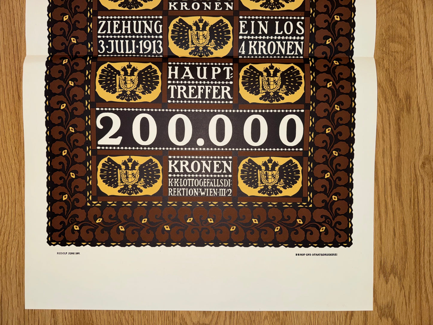 Vintage Jugendstil Plakat Staatslotterie 1913 Wien Rudolf Junk | Art Nouveau