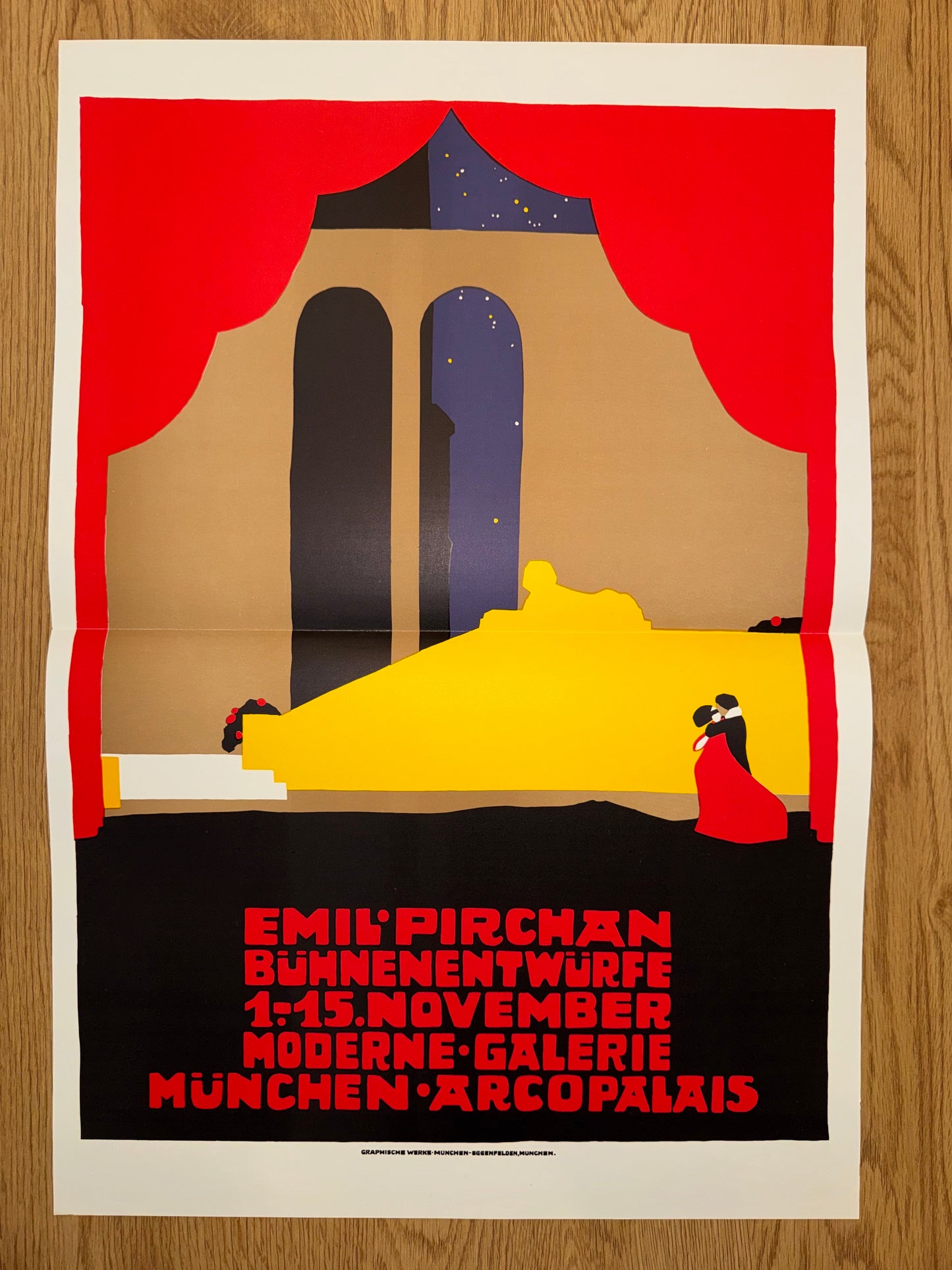 Art Nouveau Poster Emil Pirchan Bühnenentwürfe 1913 München