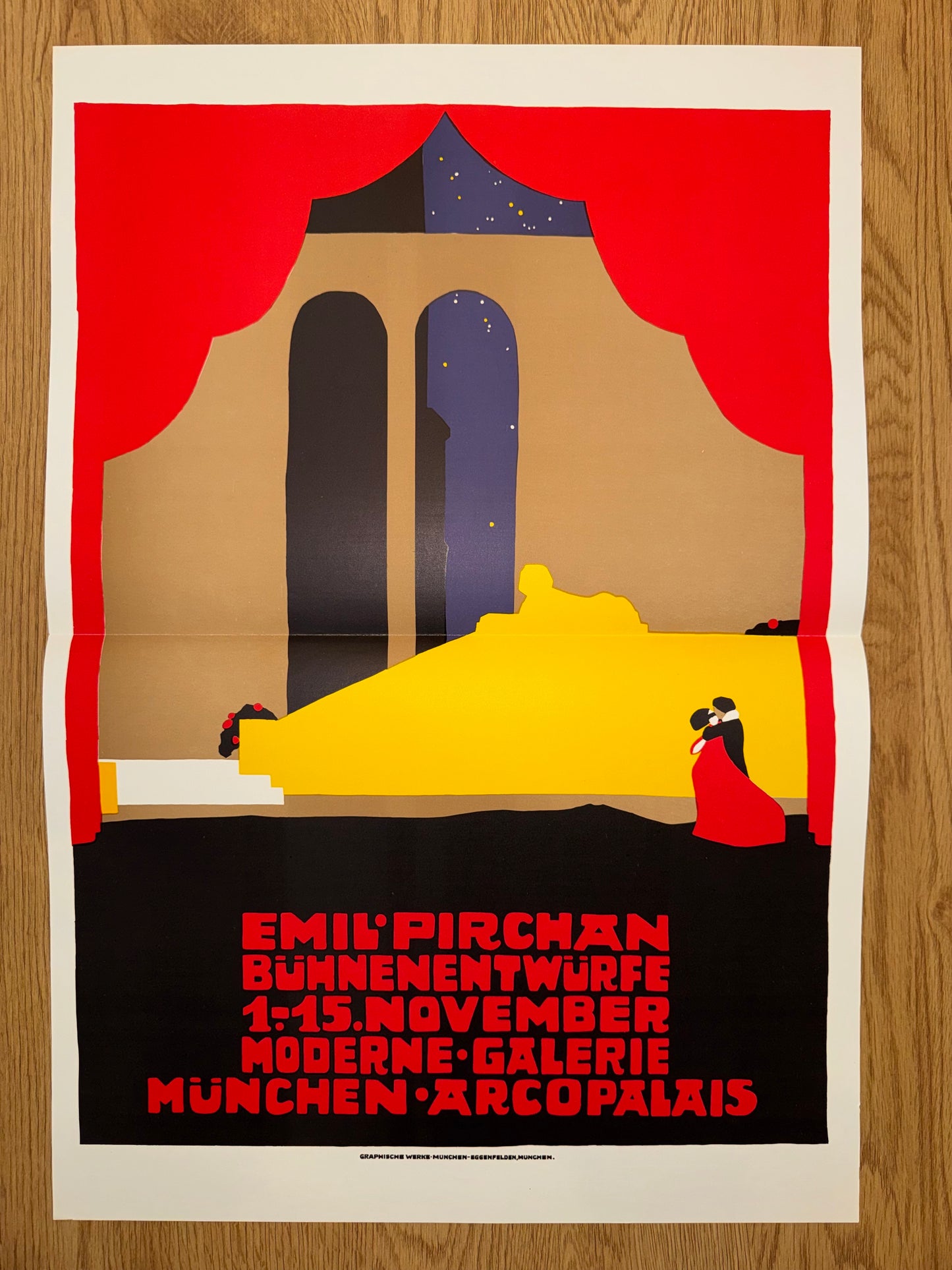 Art Nouveau Poster Emil Pirchan Bühnenentwürfe 1913 München