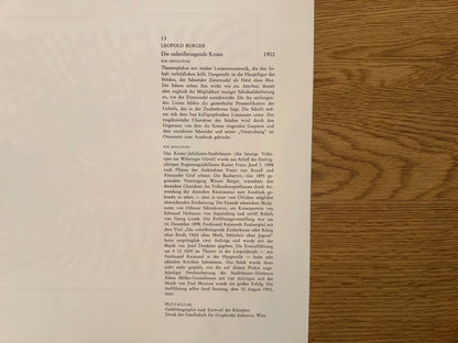Die unheilbringende Krone 1902 Leopold Burger | Jugendstil Wien Secession