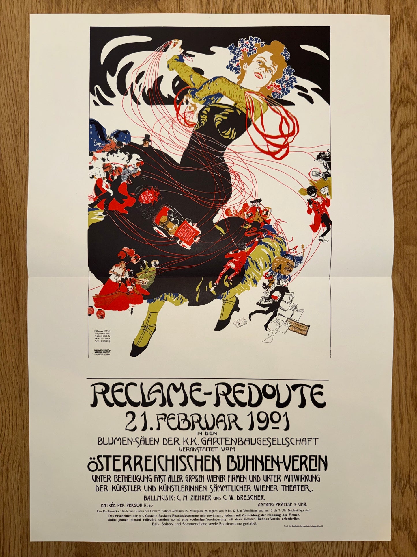 Reclame-Redoute 1901 Wien Plakat Jugendstil Puchinger Pamberger