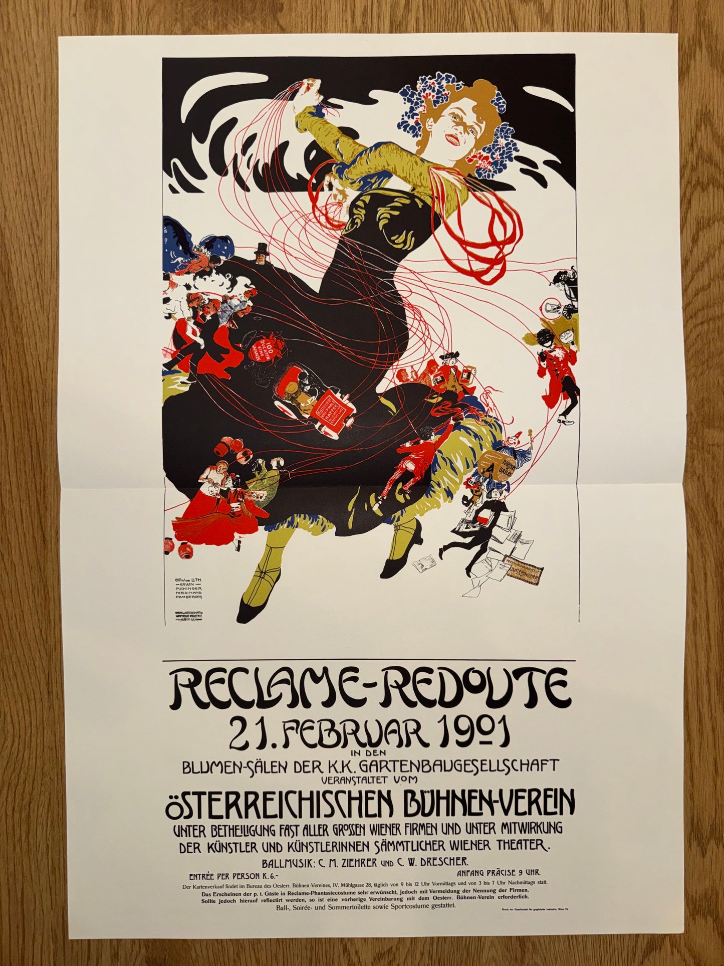 Reclame-Redoute 1901 Wien Plakat Jugendstil Puchinger Pamberger