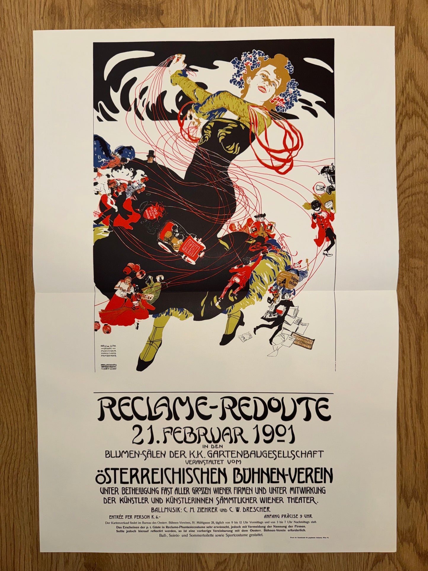 Reclame-Redoute 1901 Wien Plakat Jugendstil Puchinger Pamberger