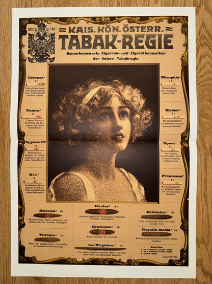 Tabak-Regie um 1900 Werbung | Zigarren Zigaretten Reklame Vintage