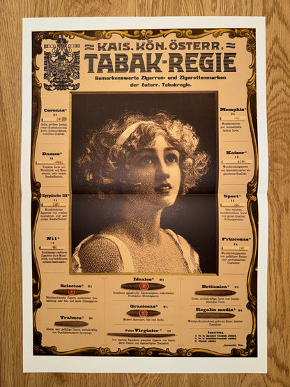 Tabak-Regie um 1900 Werbung | Zigarren Zigaretten Reklame Vintage