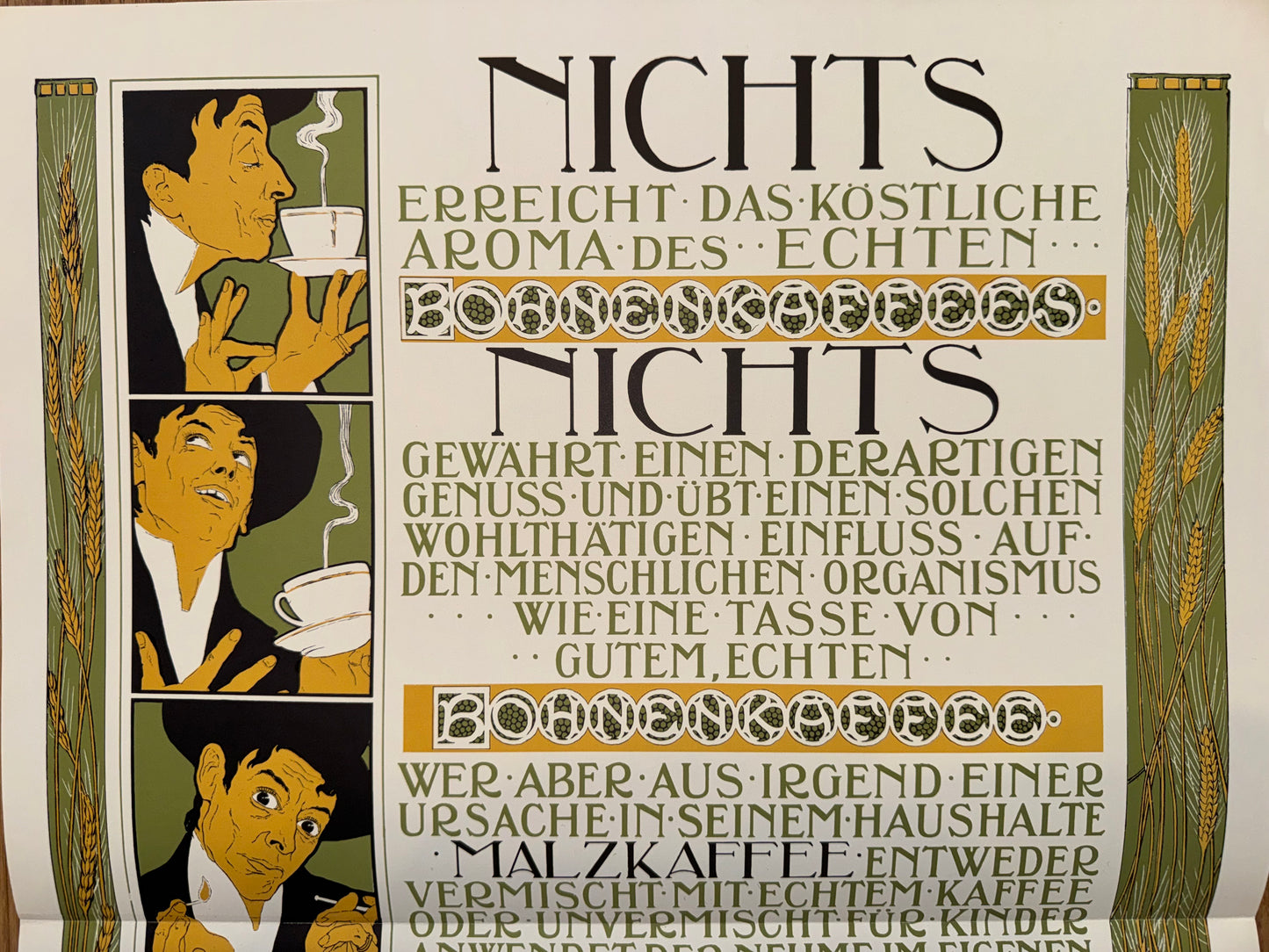 Julius Meinl Malzkaffee 1899 | Jugendstil Plakat Typografie Kaffee Reklame
