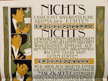 Julius Meinl Malzkaffee 1899 | Jugendstil Plakat Typografie Kaffee Reklame