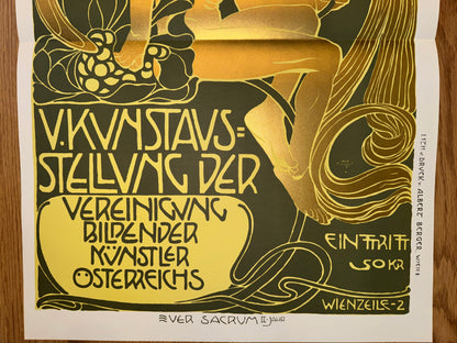Koloman Moser Secession Poster 1899 Wien | Wiener Jugendstil Kunstplakat Gold