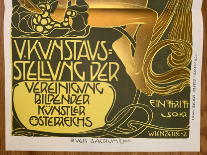 Koloman Moser Secession Poster 1899 Wien | Wiener Jugendstil Kunstplakat Gold