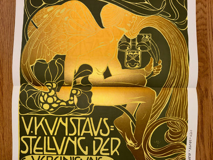 Koloman Moser Secession Poster 1899 Wien | Wiener Jugendstil Kunstplakat Gold