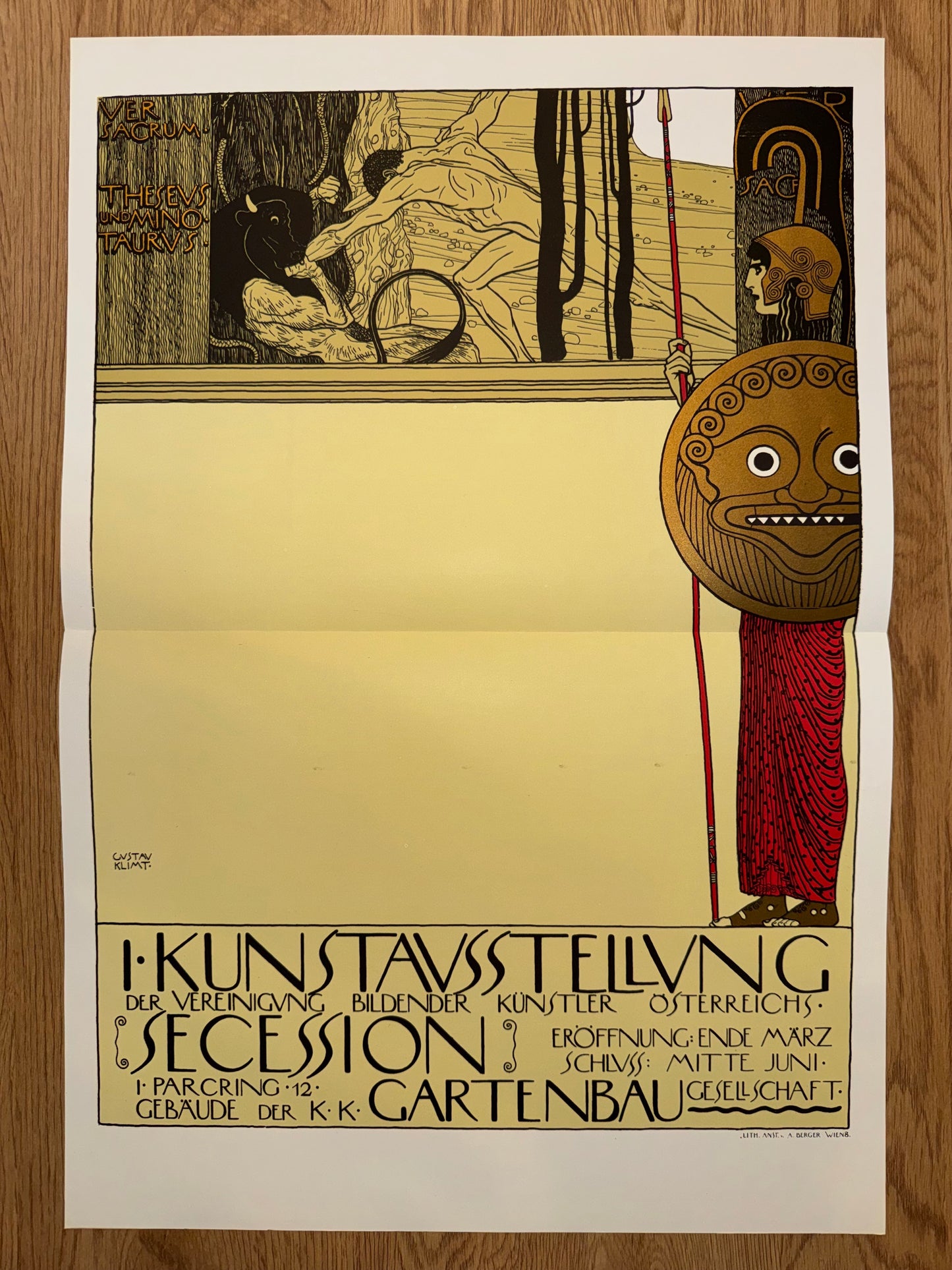 Gustav Klimt Secession Ausstellung 1898 | Jugendstil Plakat | Art Nouveau Poster