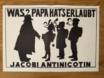 Hans Schliessmann Jacobi Antinicotin um 1890 | Jugendstil Plakat | Art Nouveau Werbung Tabak