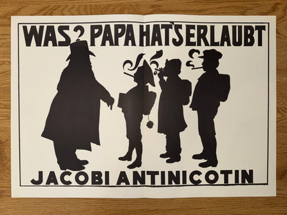 Hans Schliessmann Jacobi Antinicotin um 1890 | Jugendstil Plakat | Art Nouveau Werbung Tabak