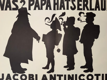 Hans Schliessmann Jacobi Antinicotin um 1890 | Jugendstil Plakat | Art Nouveau Werbung Tabak