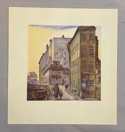 Wien Mölkerbastei 1930 Original | Ekke Ozlberger Stadtansicht | Historische Architektur