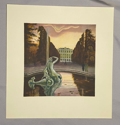 Wien Schönbrunn Parkansicht mit Schloss Garten 1930 | Original Farblithografie Franz Wacik