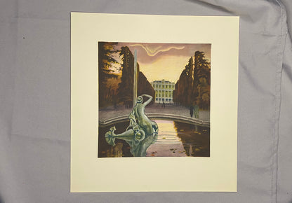 Wien Schönbrunn Parkansicht mit Schloss Garten 1930 | Original Farblithografie Franz Wacik