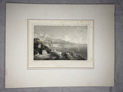 Spalato Split Dalmatien 1850 Original Stahlstich | Stadtansicht Kroatien Adria