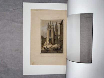 1850 Kirche Maria am Gestade Salvatorgasse | kolorierter Stahlstich Wien | Redemptoristen