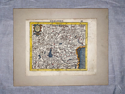 1610 Original Kupferstichkarte Tirolensis | Tirol Landkarte Südtirol Italien | Kartografie Alpen