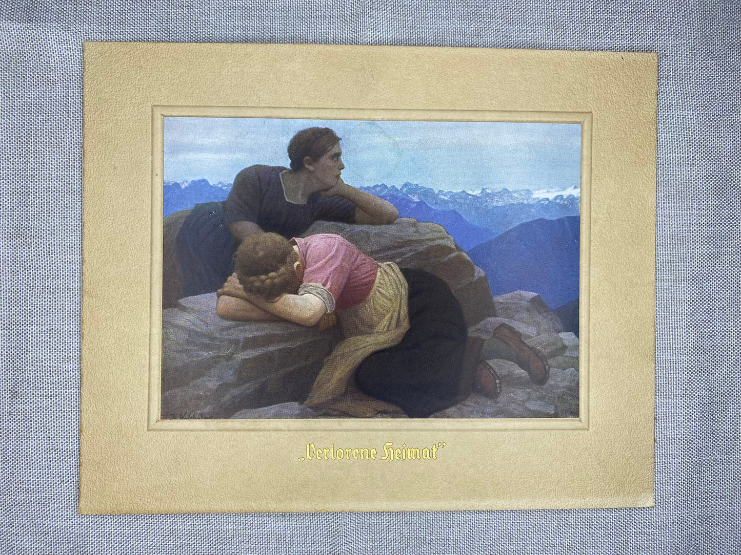 Südtirol Verlorene Heimat | Farblithografie 1900 | Tirol Österreich Alpen
