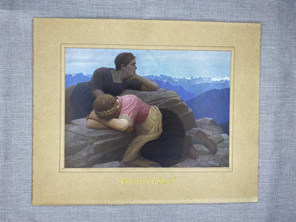 Südtirol Verlorene Heimat | Farblithografie 1900 | Tirol Österreich Alpen