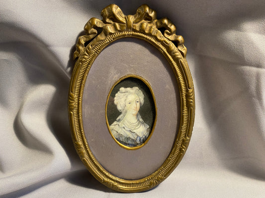 Miniatur-Gemälde Dame Österreich 1850er