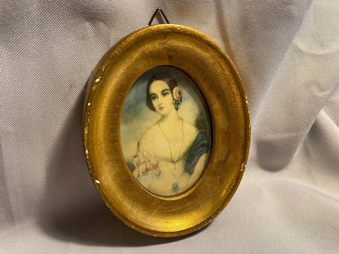 Miniatur-Gemälde junge Frau Österreich-Ungarn 1850er