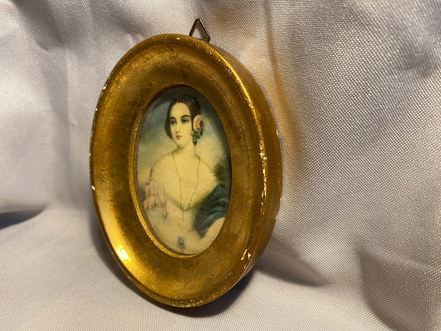 Miniatur-Gemälde junge Frau Österreich-Ungarn 1850er