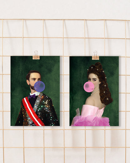 Junger Kaiser & Sissi, Neuinterpretation - 2er Kombination - Poster