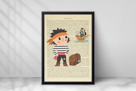 Pirat mit Piratenschiff