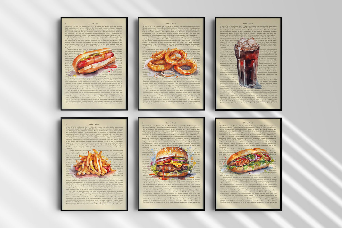 American Diner Prints - 6er Set